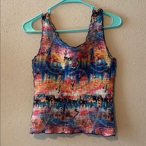 C’est Duo Multicolored sleeveless shirt